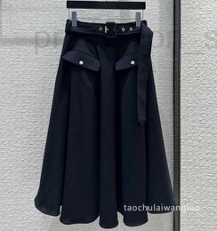 Skirts designer High Waist Umbrella Swing Skirt French Elegance, Intellectual Commuting, Grade Feeling, Folded Workwear, Long Autumn BB61993 WSUM