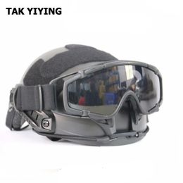 TAK YIYING Outdoor Airsoft Ballistic tactical Goggle for Tactical Helmet anti fog lens 231227