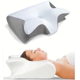 Butterfly Sleep Memory Pillow Slow Rebound Comfortable Copper Ion Sleep Pillow Cervical Orthopaedic Neck Healthcare Bed Pillow 231227