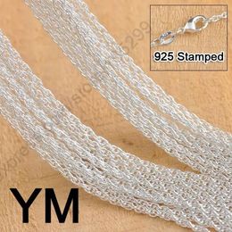 Necklaces Stock 20Pcs Lot 18" 925 Sterling Silver Jewellery Rope Necklace Chains With Lobster Clasps For Pendant Wholesale