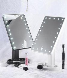Adjustable 1622 LEDs Lighted Makeup Mirror Touch Screen Portable Magnifying Vanity Tabletop Lamp Cosmetic Mirror Make Up Tool1007837