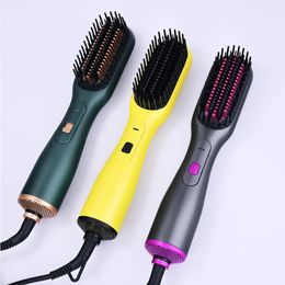 Dryers Portable 2 In 1 Automatic Hair Dryer Brush Curler for Curling and Straightening Hot Air Comb Multifunctional Hair Straightener