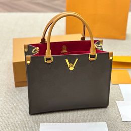 the tote bag designer bag women handbag totes bags shopping bags womens fashion classic brown flower handbags with dust bag