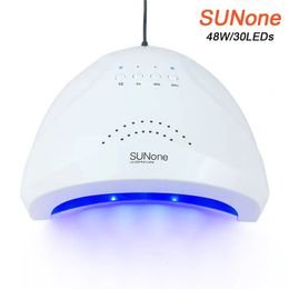 SUNone 48W UV Lamp For Nail Dryer 30PCS LED Manicure Curing Poly Gel Polish Drye With Motion Sensing Tools 231226