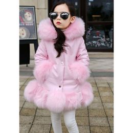 "Adorable Girls' Faux Fur Coat - Fashion Baby Winter Warm Outerwear for Children, Long Kids' Clothing for a Cosy Winter Look"