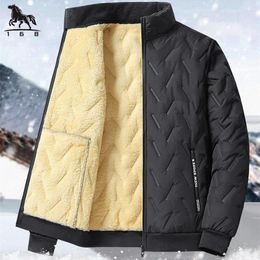 Men's Jackets Jacket Mens L-6XL 7XL Autumn Winter Men Fleece Thickening Solid Color Casual Coat Business Coats 6788