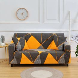 Chair Covers Cartoon Light Bulb Sofa Cover Black And White Geometric Pattern Elastic Non-slip Fabric Full Decoration