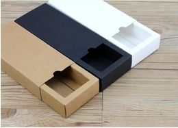 10pcs black sliding gift box for wedding preferred gift packaging cardboard box brown lid box cheap gift box 231227