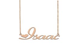 Isaac name necklaces pendant Custom Personalized for women girls children friends Mothers Gifts 18k gold plated Stainless ste7675642