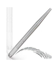 100Pcs professional 3D silver permanent eyebrow microblade pen embroidery tattoo manual pen with high quallity5396183