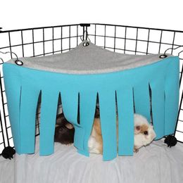 Tassel Strip Pet Tent Hideout Hideaway Guinea Pig Hamster Hedgehog Hammock Curtain Small Pets Hanging Bed Corner Nest Mat House 231226