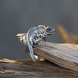 Adjustable Lizard Ring Cabrite Gecko Chameleon Anole Jewellery Size gift idea ship2686
