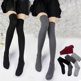 Women Socks 2023 Fashion Sexy Warm Thigh High Over The Knee Long Cotton Stockings For Girls Ladies