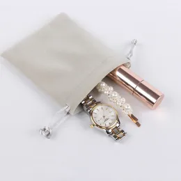 Shopping Bags Plush Velvet Fabric Jewelry For Decoration Pearl And Electronic Size 7x9cm