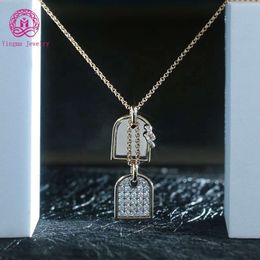 Popular Mossanite Jewellery D Vvs1 Iced Out 14K Solid Gold Hip Hop Moissanite Pendant Necklace For Men Women