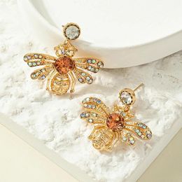 Earrings 10 pair / lot wholesale fashion Jewellery metal cute bee earrings for women