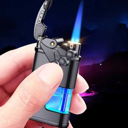 Unusual Turbo Lighters Windproof Cigar Lighter Gadgets For Men Butane No Gas Lighter Metal Cigarette Lighters Mini Torch Lighters