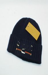 New France fashion mens designers hats bonnet winter beanie knitted wool hat plus velvet cap skullies Thicker mask Fringe beanies 6364746