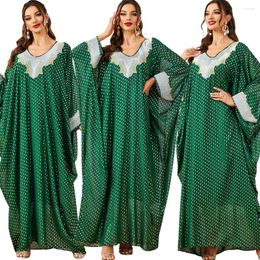 Ethnic Clothing African Muslim Dress For Women Abayas Bat Sleeve Abaya Loose Oversized Caftan Embroidery Islam Vestidos Moroccan Kaftan