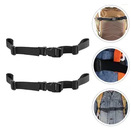 Raincoats 2 Pcs Adjustable Backpack Straps Hip Belt For Chest Bag Nylon ABS Foot