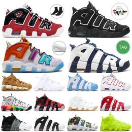 More Uptempos basketball shoes for mens womens up tempos scotties pippen Triple Black White Varsity Red University Blue trainers sports sneakers runners wholesale