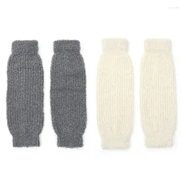 Women Socks Stylish Cable Knit Solid Colour Long Boot Cuffs For Girl Drop