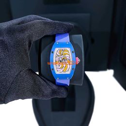 RichardMiler Luxury Watches Men's Automatic Wristwatches RM07-03 Cupcake 18K White Gold & Ceramic Swirl Dial 31 mm HBYR