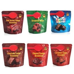 infused Bro wnies packaging bags 600mg cake empty chewy funfetti fudge chocolate snack bites red velvet Tbfwj Mlmew