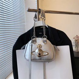 18% OFF Designer bag New Saturn West Empress Dowager Bowling Small Chain One Shoulder Crossbody Women's Bag High Quality Spicy Girl