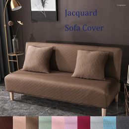 Chair Covers Jacquard Armless Sofa Bed Cover Folding Seat Slipcover Modern Stretch Elastic Couch Protector Home El