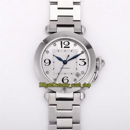 V9F Latest Lady Watch PA0013 A2892 modify Cal 049 Automatic VPH 28800 35 25MM White Dial Sapphire 316L Stainless Bracelet eternity262N