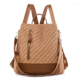 School Bags 2024 Women Backpacks High Quality Leather Backpack Fashion Ladies Bagpack Large Capacity Travel Mochila