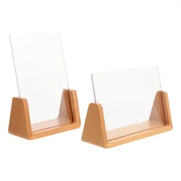 Frames 2pcs Chic U-shaped Po Frame Exquisite Desk Holder Table