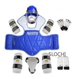 Taekwondo Protective Gear Actual Combat Equipment Full Set Thicken Competition Martial Arts Combat Protective Gear Training Set 231227