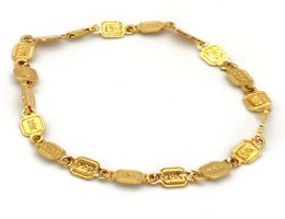 NEW Bracelet Anklet 18 k Stamp Gold GF Yellow Ankle Jewllery Foot Women Girl039s Beach big small Size dom connect link1641170