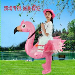 Family Matching Outfits Parent-Child Shorts Sleeves Childrens Clothing Parenting Girls Boys Flamingo Performance Costumes Drop Delive Oteln