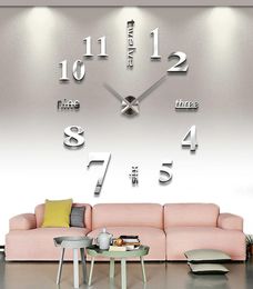 Super Big DIY Wall Clock Acrylic EVR Metal Mirror Personalised Digital Watches Clocks Y2001099341524