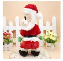 Decorations Toy Christmas Santa Claus Singing Electric Toys Twisted Hip Twerking for Kids XMAS Decorations Christmas Gifts Wiggle Hip Free Shi