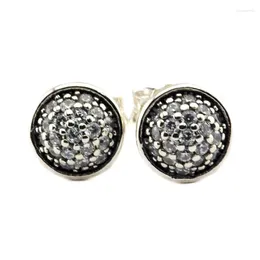 Stud Earrings Sparking Bead With Clear Stone Woman DIY Wedding Make Up Sterling Silver Jewelry Fashion Gifts For Friends