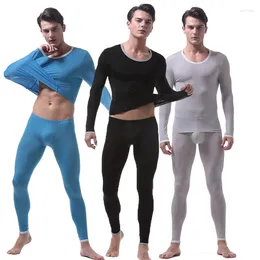 Men's Thermal Underwear First Layer Winter For Men Thin Basic Tee Clothing Second Skin Long Johns Set Suit Male Thermo Tops