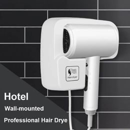 Dryers Wall Mounted Hair Dryer Professional Hair Dryers Hotel Bathroom Constant Temperature Blow Dryer with Holder Base Free Punching