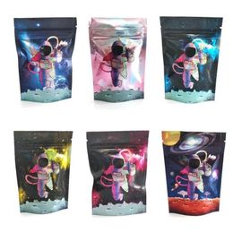 Space Astronaut Mylar Bags Design Pouch 35g Packing Stand Up Pouches Zipper Print Resealable packaging bag Pjhiq Nptfq