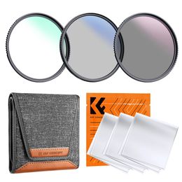 K F Concept MCUV CPL Polarizer Neutral Density Filters ND4 Lens Filter Kit 37mm82mm with Cleaning Cloth and Bag for Camera lens 231226