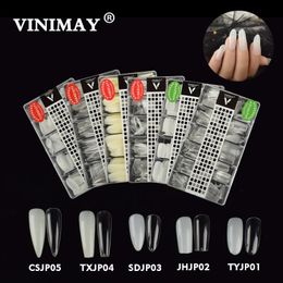 VINIMAY 500pcs Fake Nails No-Trace French Full/Half Nail Tips False Acrylic Nail Tips UV Gel Manicure Fake Nail Tips 231227