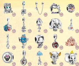 2022 100% 925 Sterling SILVER Beads Little cute elephant Dangle Charm fit Bracelet silver 925 jewelry for women4699982