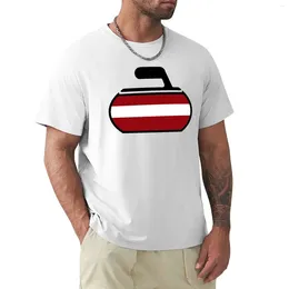 Men's Polos Latvian Curling T-Shirt Summer Clothes T Shirt Man Boys White Shirts Cute Oversized Men