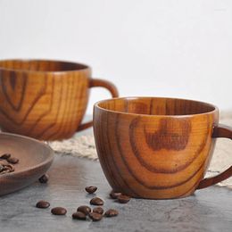 Mugs 1Pc Portable Natural Wooden Coffee Cup Home Restaurant Heat Insulated Water Tea Milk Mug