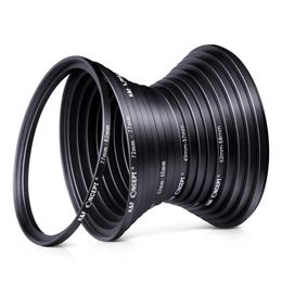 K F Concept 18pcs Lens Philtre Step Up and Down Adapter Ring Set 3782mm 8237mm for DSLR Camera 231226