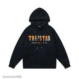 1fa0 Men and Women Hoodie Sweatshirt 2023 Autumn/winter New Trapstar Yellow Black Towel Embroidered Plush Sweater 7YLJ