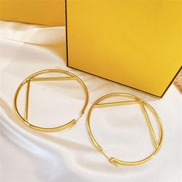 Fashion Womens Big Circle Simple Earrings Hoop Earring For Woman High Quality Luxurys Designers Diamond Earrings Brands Gold Ear S258s